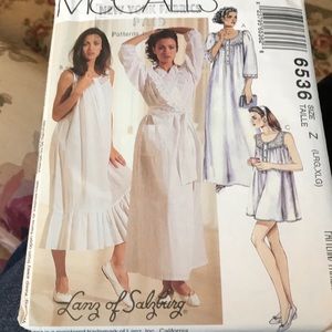 McCall’s Factory Folded Pattern 6536 LRG,XLG Lanz
